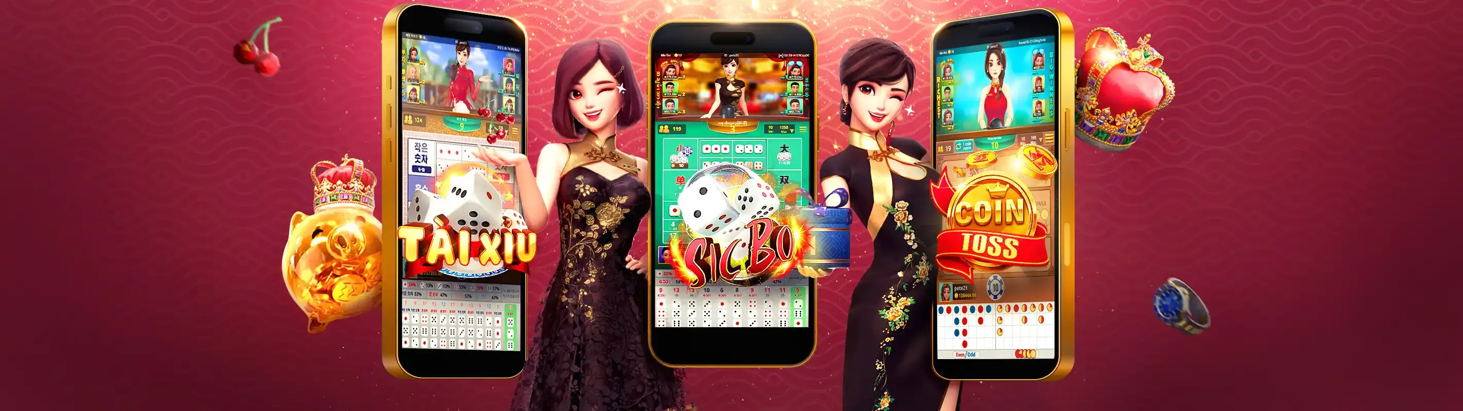 Một người chơi đang vui vẻ với màn hình hiển thị các biểu tượng slot game rực rỡ và logo đăng nhập hi88
